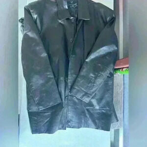 Men's CARIBOU CREEK Black 100% Leather Insulated Jacket Size XL